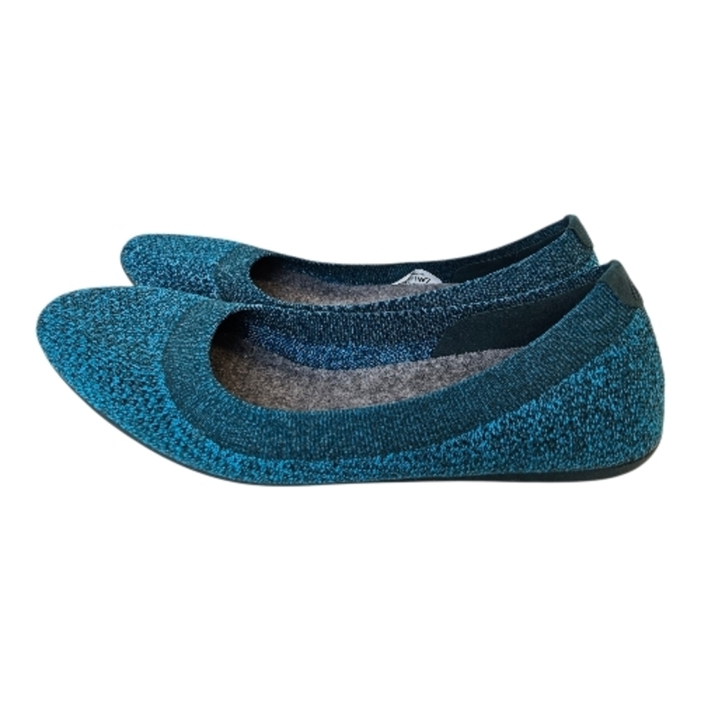Allbirds Tree Breezers Ballet Flats Deep Emerald Teal Comfortable Washable 7 - Picture 2 of 11